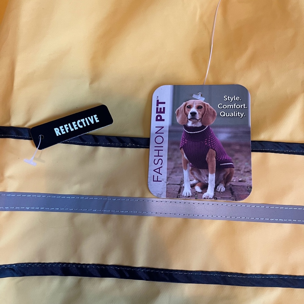 Fashion Pet Yellow Reflective Dog Rain Coat - Picture 8 of 13